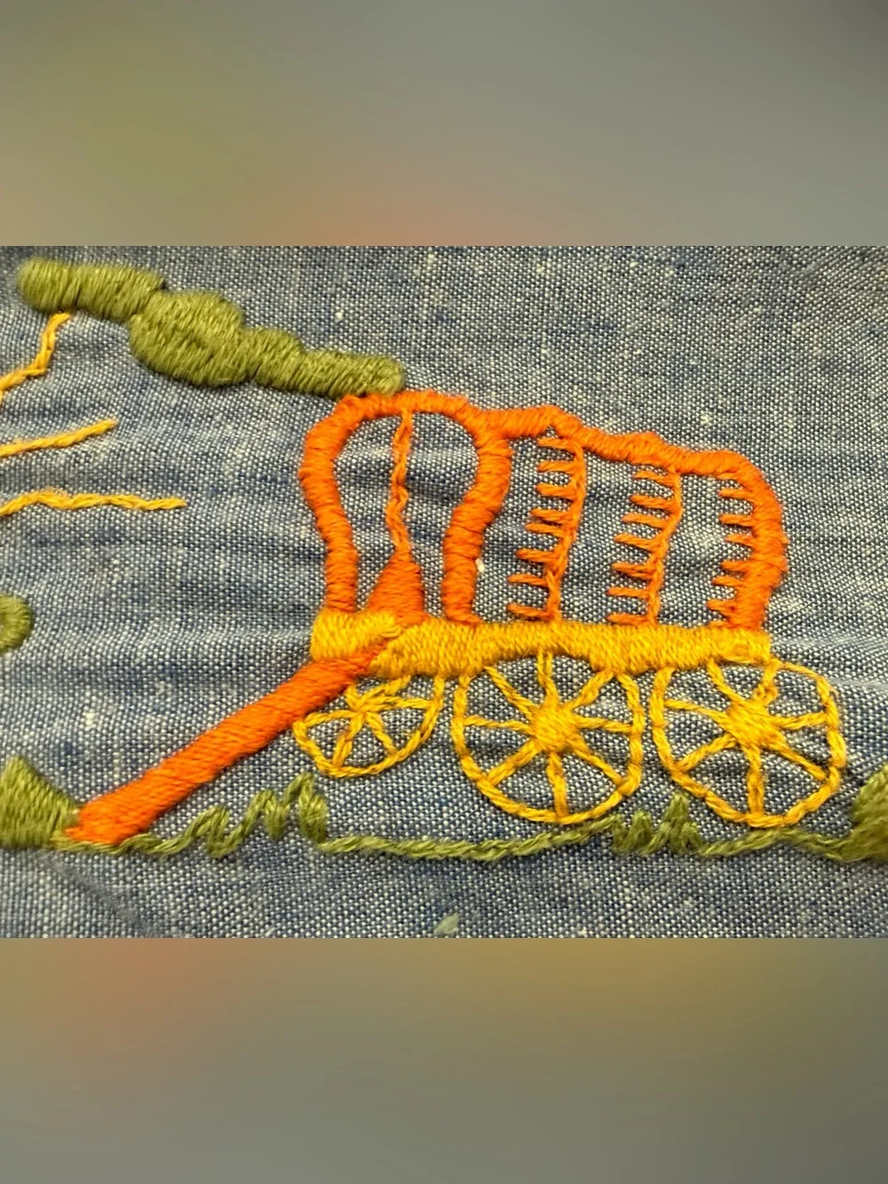 BRUTUS Light Blue Vintage Embroidered Western Shirt Sz S